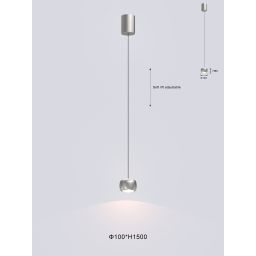Aviano Quiberon lampa wisząca 1x8 W szampan-nikiel 6039-103