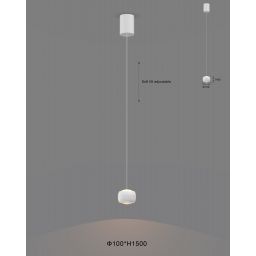 Aviano Quiberon lampa wisząca 1x8 W biała 6039-108