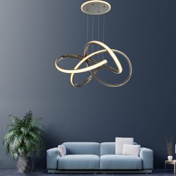 Aviano Bandol lampa wisząca 1x56 W czarna-chrom 6064-105