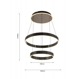 Aviano Marling lampa wisząca 72W czarna-chrom 6072-305