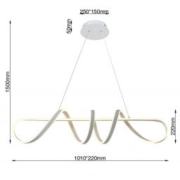 Aviano Trevance lampa wisząca 1x72 W szary/popielaty 6203-0106L