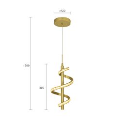 Aviano Claret lampa wisząca 1x9 W złota 6209-0115