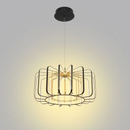 Aviano Xara lampa wisząca 1x35 W czarna-złota-matowa 6210-0110L