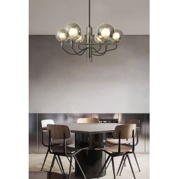 Aviano Classico lampa wisząca 6x3 W czarna-chrom 6221-0610