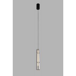 Aviano Cilindro lampa wisząca 1x9 W czarna-chrom-przydymiona 6223-0110