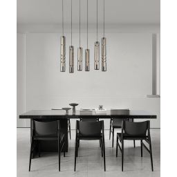 Aviano Cilindro lampa wisząca 6x9 W czarna-chrom-przydymiona 6223-0610