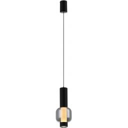 Aviano Ronda lampa wisząca 8 W czarna-chrom-przydymiona 6224-0110