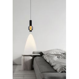 Aviano Ronda lampa wisząca 8 W czarna-chrom-przydymiona 6224-0110