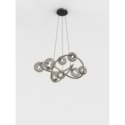 Wofi Nancy lampa wisząca 8x3,5 W czarna 7014-805