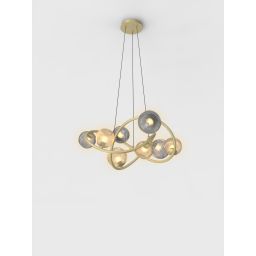 Aviano Metz lampa wisząca 8x3,5 W złota 7015-804