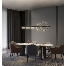 Aviano Messina lampa wisząca 5x8 W czarna 7030-502