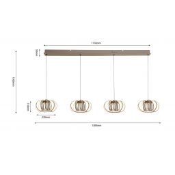 Aviano Salo lampa wisząca 55 W czarna-piaskowa 7033-413