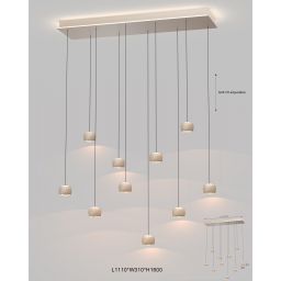 Aviano Quiberon lampa wisząca 55 W piaskowa 7039-1013