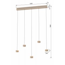 Aviano Quiberon lampa wisząca 27 W piaskowa 7039-513