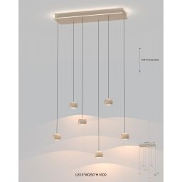 Aviano Quiberon lampa wisząca 33 W piaskowa 7039-613