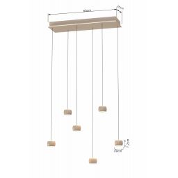 Aviano Quiberon lampa wisząca 33 W piaskowa 7039-613