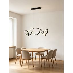 Aviano Toronto lampa wisząca 1x64 W czarna 7095-0110