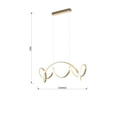 Aviano Toronto lampa wisząca 1x64 W złota 7095-0115