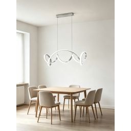 Aviano Toronto lampa wisząca 1x64 W srebrna 7095-0163