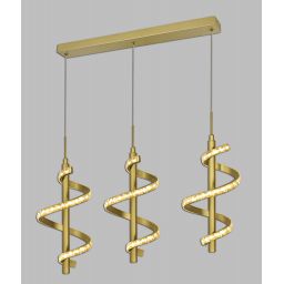 Aviano Claret lampa wisząca 3x27 W złota 7209-0315