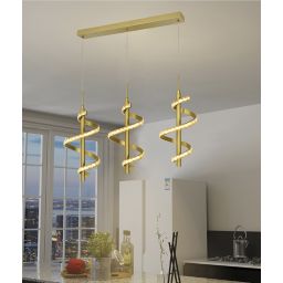 Aviano Claret lampa wisząca 3x27 W złota 7209-0315