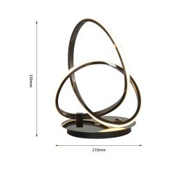 Aviano Bandol lampa stołowa 2x9 W czarna-chrom 8064-105