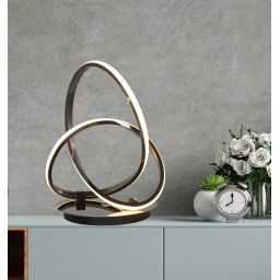 Aviano Bandol lampa stołowa 2x9 W czarna-chrom 8064-105