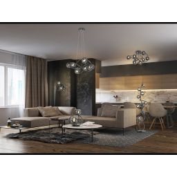 Aviano Nancy lampa podsufitowa 8x3,5 W czarna 9014-805