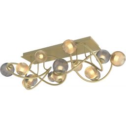 Aviano Metz lampa podsufitowa 12x3,5 W złota 9015-1204