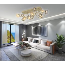 Aviano Metz lampa podsufitowa 12x3,5 W złota 9015-1204