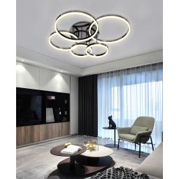 Aviano Perpignon lampa podsufitowa 5x16 W czarna 9049-605