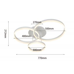 Aviano Ravello lampa podsufitowa 48 W biała 9055-308