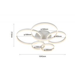 Aviano Ravello lampa podsufitowa 70 W biała 9055-508
