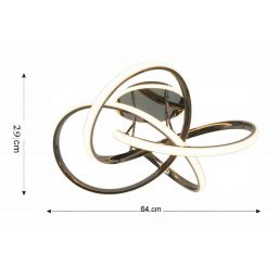 Aviano Bandol lampa podsufitowa 1x56 W czarna-chrom 9064-105