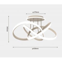 Aviano Bandol lampa wisząca 56 W piaskowa 9064-113