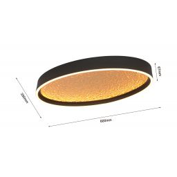 Aviano Bormes lampa podsufitowa 40 W czarna-złota 9069-102