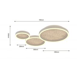 Aviano Bormes lampa podsufitowa 44 W piaskowa 9069-313