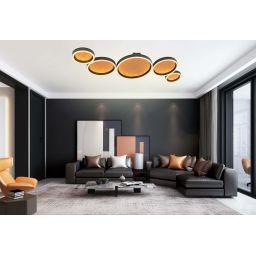 Aviano Bordeaux lampa podsufitowa 72 W czarna-złota 9069-504