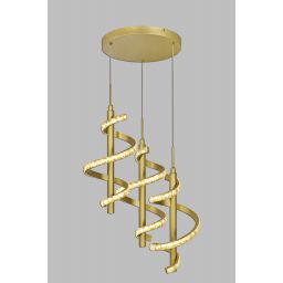 Aviano Claret lampa wisząca 3x27 W złota 9209-0315