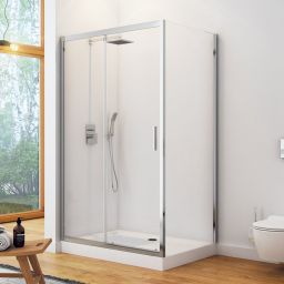 Actima Seria 201 ścianka prysznicowa 90 cm chrom połysk/szkło przezroczyste KAAC.1806.900.LP