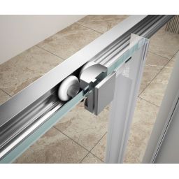 Aqualine UGGA kabina prysznicowa 120x90 cm biała szkło brick AWS120-02