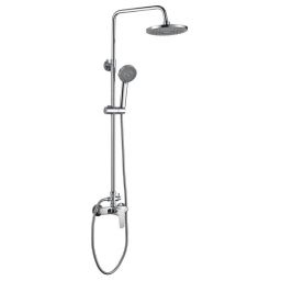 Aqualine Lotta zestaw prysznicowy ścienny z deszczownicą chrom LT690