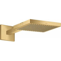 Axor Starck deszczownica 24 cm kwadratowa z ramieniem prysznicowym EcoSmart złoty optyczny szczotkowany 10925250