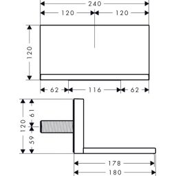 Axor Starck Shower Collection wylewka wachlarzowa podtynkowa chrom 10942000