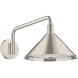 Axor Front deszczownica 27,9 cm z ramieniem prysznicowym stal szlachetna optyczna 26021800