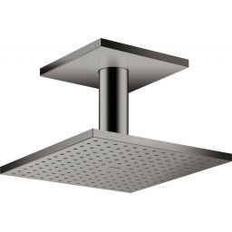 Axor ShowerSolutions deszczownica z ramieniem 25x25 cm kwadratowa czarny chrom polerowany 35312330