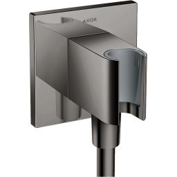 Axor ShowerSolutions przyłącze kątowe z uchwytem czarny chrom polerowany 36734330