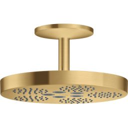 Axor One deszczownica 28,2 cm okrągła z ramieniem sufitowym złoty optyczny szczotkowany 48493250