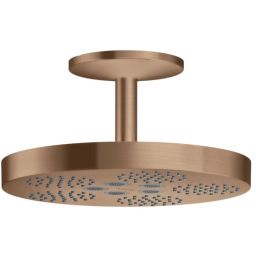 Axor One deszczownica z ramieniem sufitowym 28x28 cm okrągła czerwone złoto szczotkowane 48493310