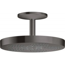 Axor One deszczownica z ramieniem 28,2 cm okrągła czarny chrom szczotkowany 48493340